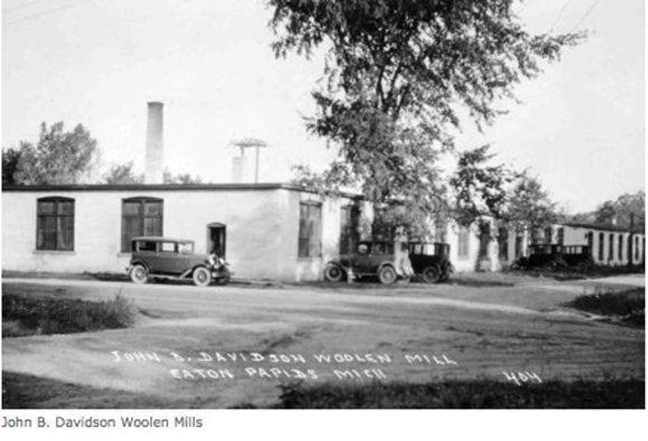 Davidson Woolen Mill in Eaton Rapids MI, later to become Old Mill Yarn Specializing in Mill End Yarn