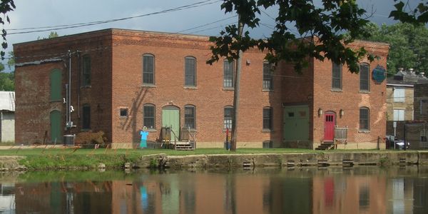 Baker Allegan Studios and Old Mill Yarn in the Historic Mill District, Allegan MI.