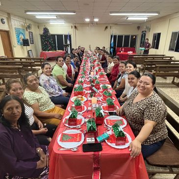 We hold Women's Conferences and share Bible Lessons, a meal, and  small gifts for them to take home 