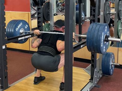 The lead in-home personal trainer working out