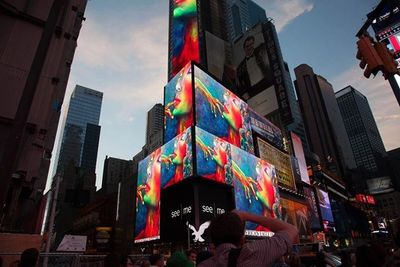 My work displayed on the W Hotel in Times Square, NY