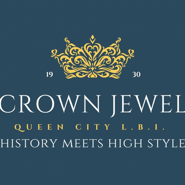 Elegant logo for Crown Jewel with a golden crown and classic typography.