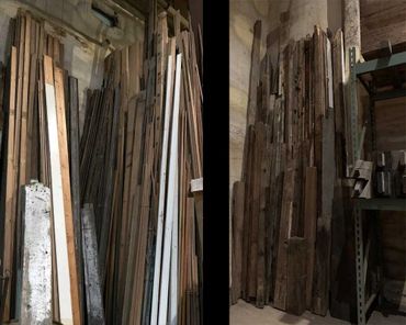 Salvaged wood trim