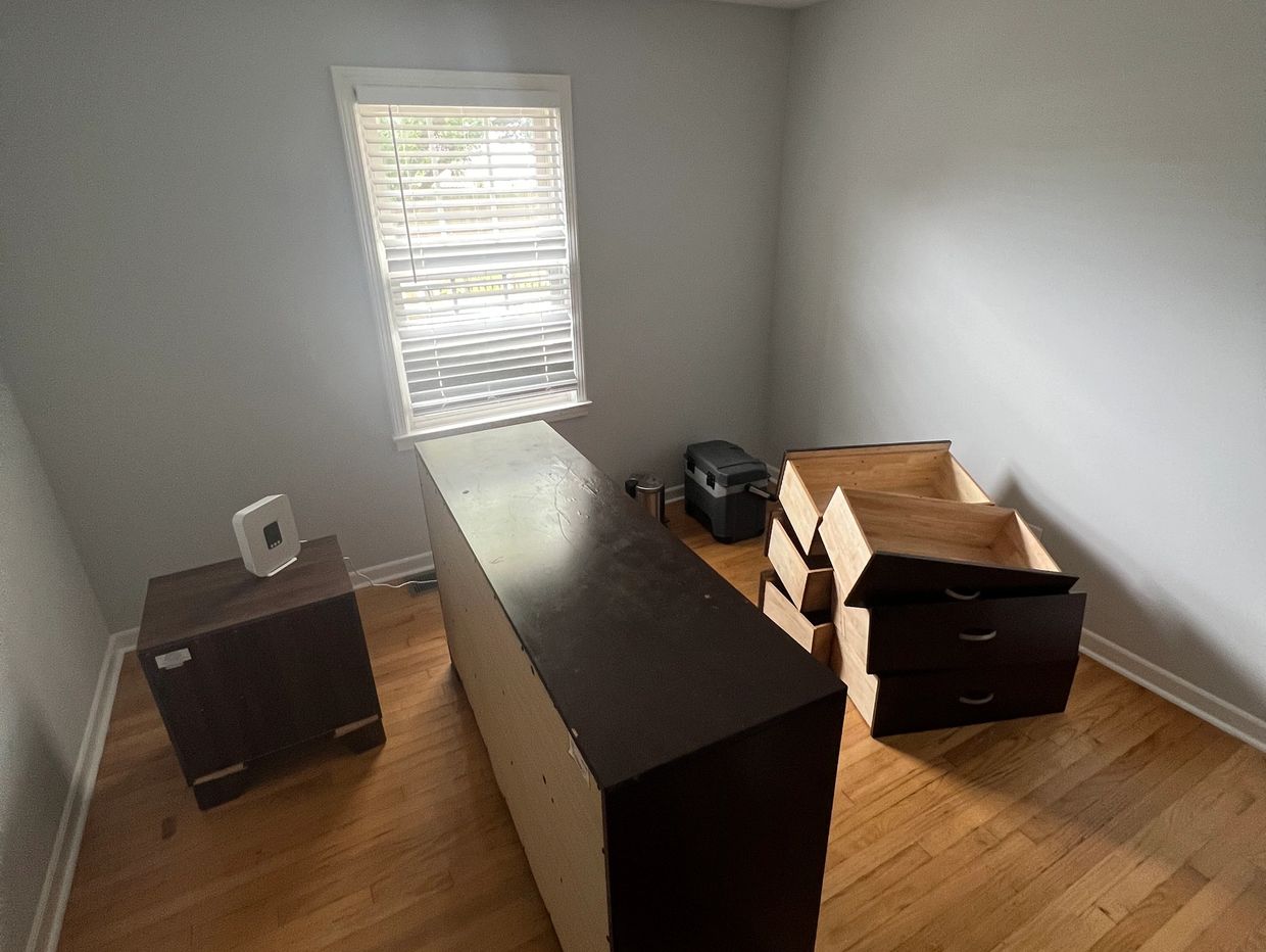 Furniture being removed.