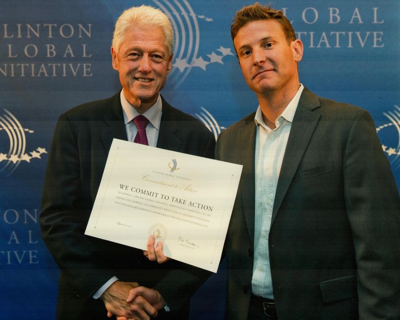 President Clinton and Jason Spindler