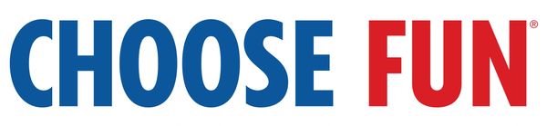 Bold text reading 'CHOOSE FUN' in blue and red letters.