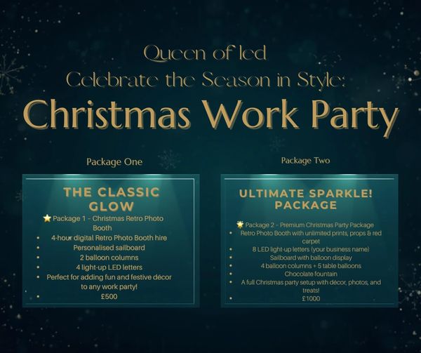 Party packages now available