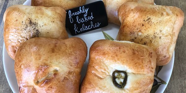 Fresh Kolaches on a plate.