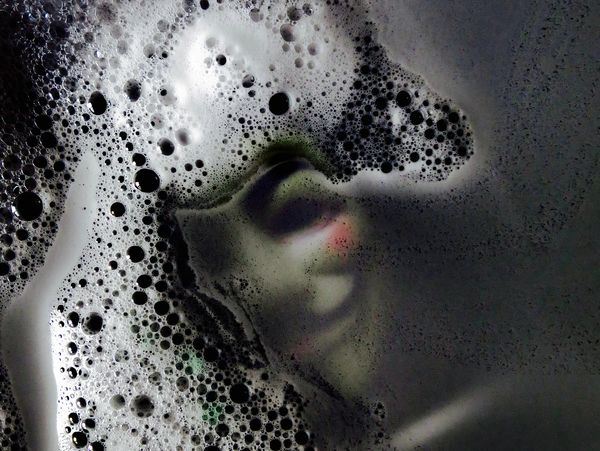 Water splash Isolated on a black background