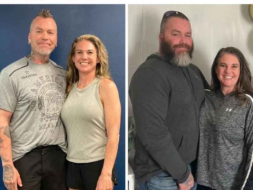 Before and after weight loss picture.