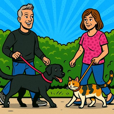 See? Your cat didn't die by walking it on a leash!