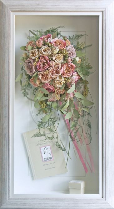 Preserved wedding bouquet. Freeze dried flowers. Created by The Flower Preservation Studio.