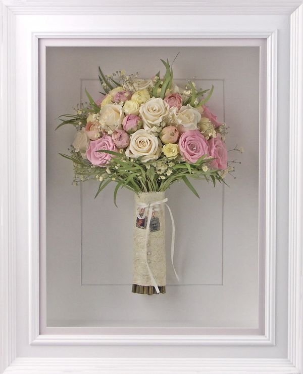 Preserved wedding bouquet using our 3D freeze drying wedding bouquet preservation service.