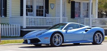 The old and the new often meet in Beaufort, NC. An 1825 home meets a Ferrari from 2020