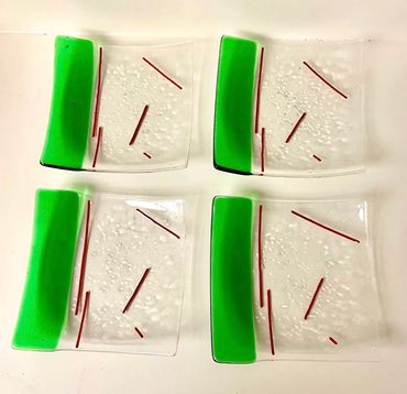 Set of 4 Snack Plates