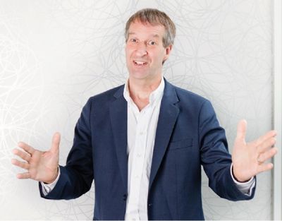 Mark Ellwood presents a keynote speech