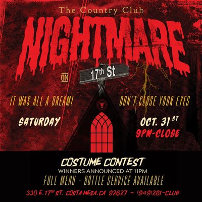 Nightmare at The Country Club banner add