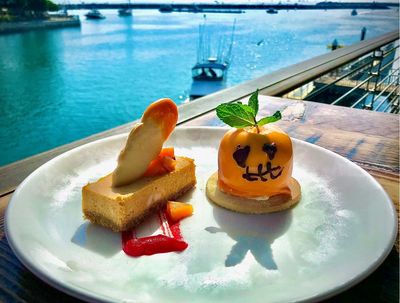 Pumpkin Cheesecake  & White Chocolate Mousse on the waterfront