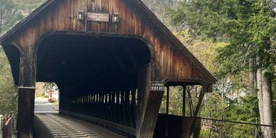 The covered bridge in Woodstock