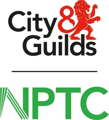 City & Guilds and NPTC logos with a red lion and green text.