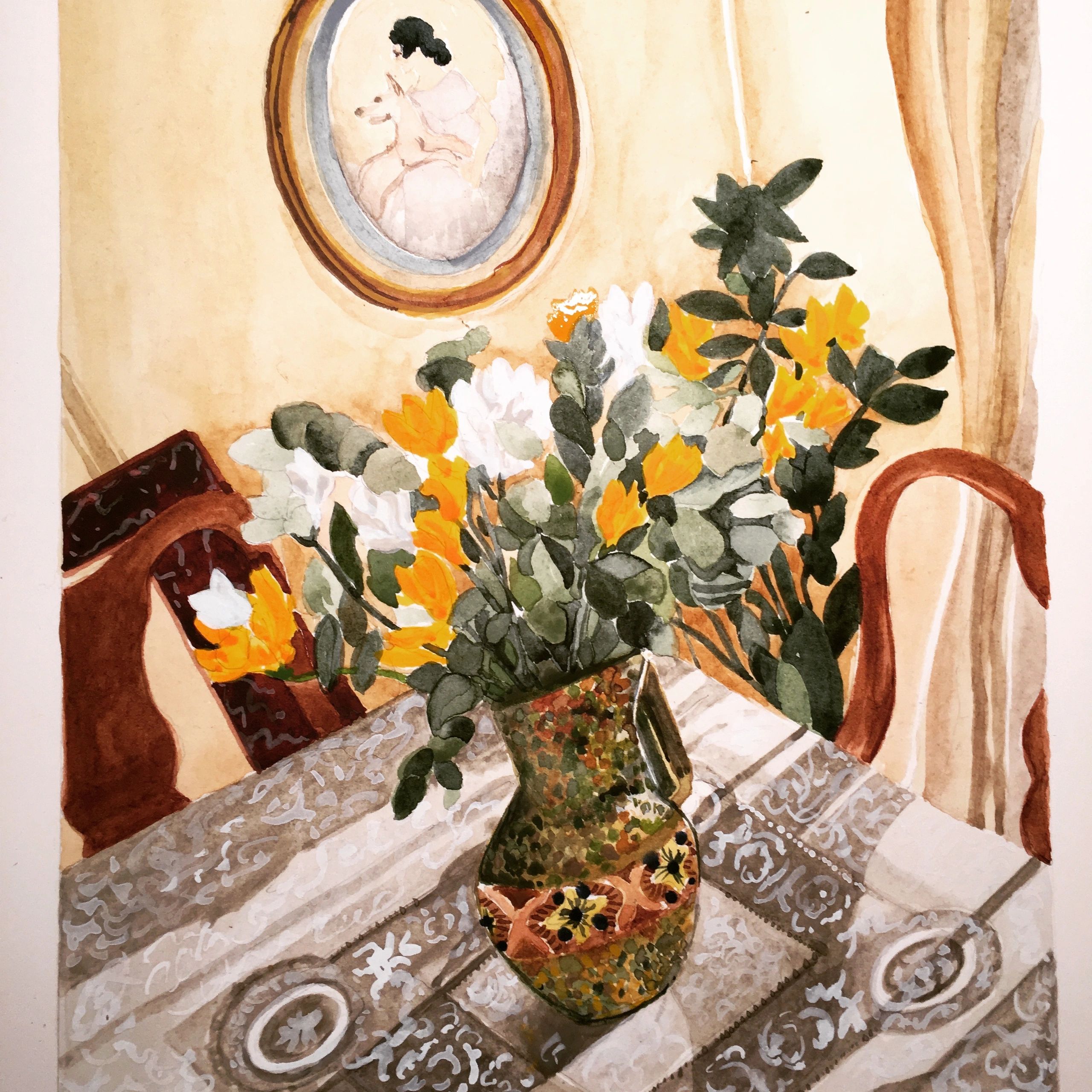 Paris Still Life with Flowers
2016
watercolor
*sold