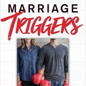 Couple wearing boxing gloves under "Marriage Triggers" title.