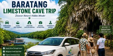 Baratang Limestone Cave tour with cab and boat ride.