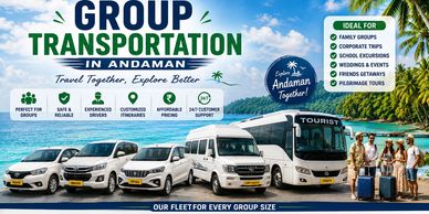 Group transportation services in Andaman for various group sizes and occasions.