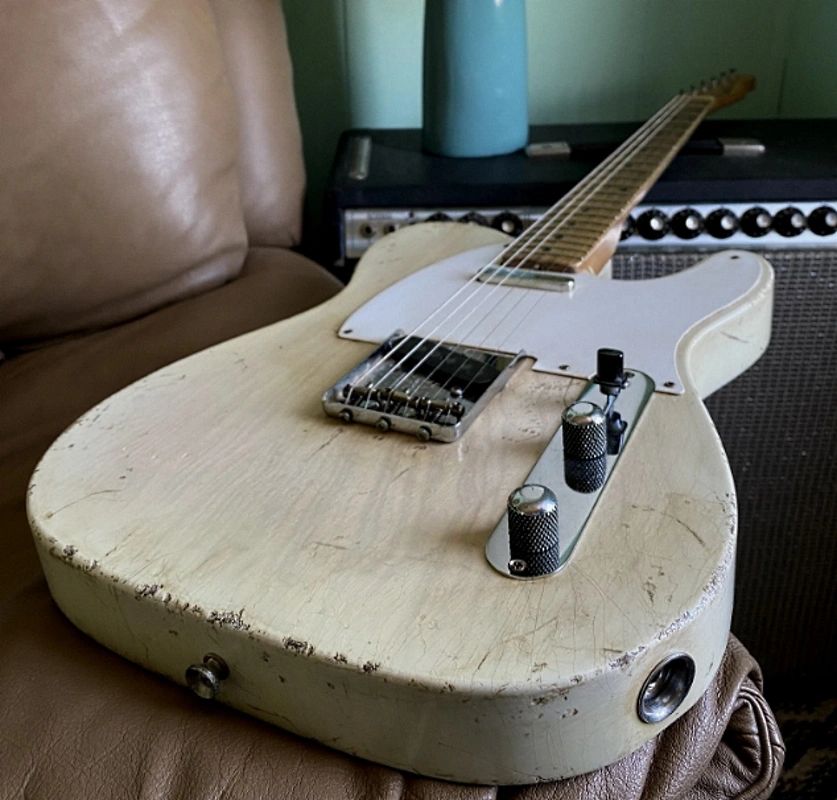 1957 telecaster, white guard, white blonde tele, vintage telecaster, vintage guit ar, vintage fender