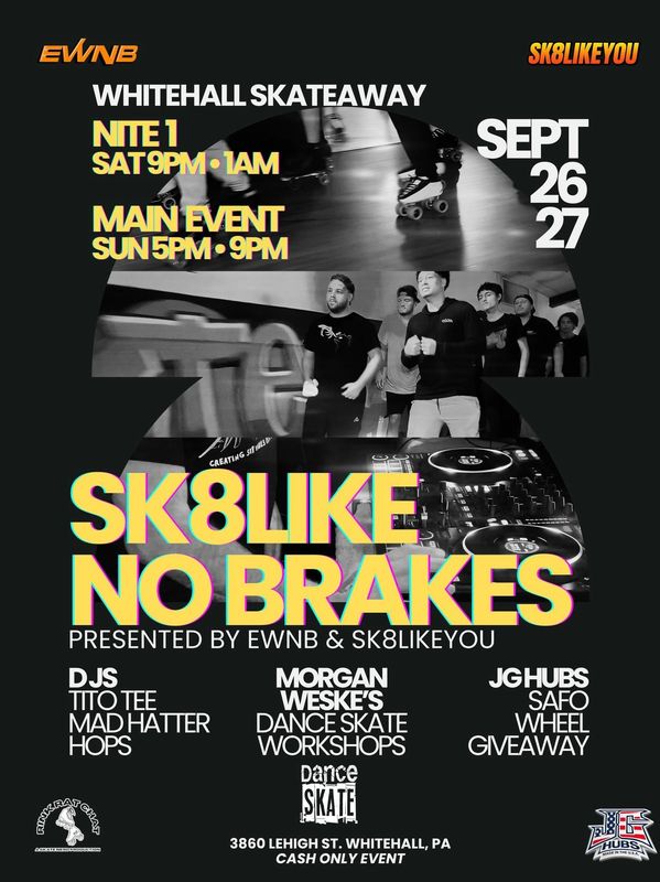 Skate event at Whitehall Skateaway, Sept 26-27.