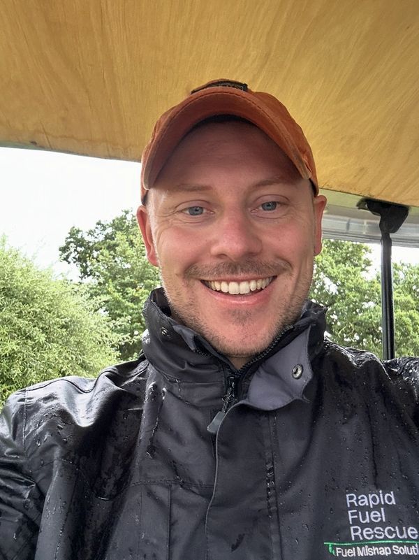 technician fuel draining a diesel car of petrol in taunton