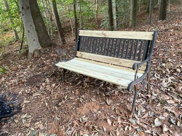 Replacing the slab wood bench
