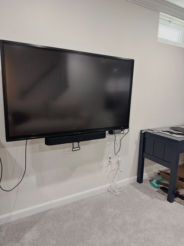 Wall Mounting TV and soundbar