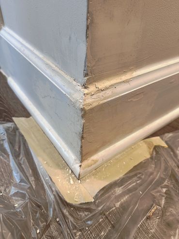 Corner Wall and Baseboard restoration