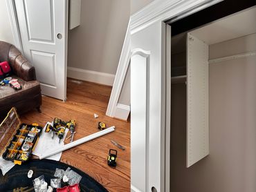 Assemble and install closet organization system