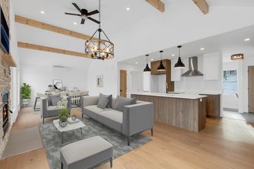 Salon et cusine maison unifamiliale à Ste-Agathe-des-Monts