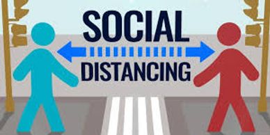 An illustration representing social distancing