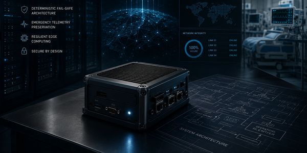 Compact edge computing device with secure, resilient architecture in a high-tech environment.