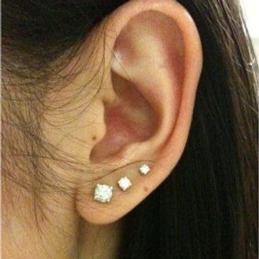 Kid friendly Ear Piercing done at the same time by state licensed professionals. Earrings