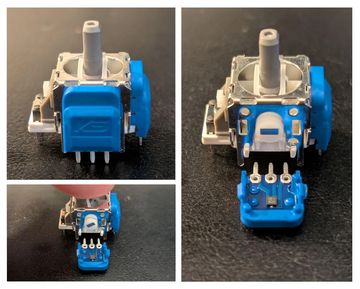 K-Silver JS13 Pro + Joysticks showing its magnetic and sensor potentiometer.
