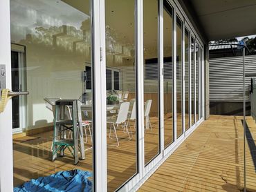 Residental window cleaning bi-fold doors