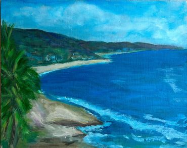 View looking south from Monument Point in Heisler Park, Laguna Beach.