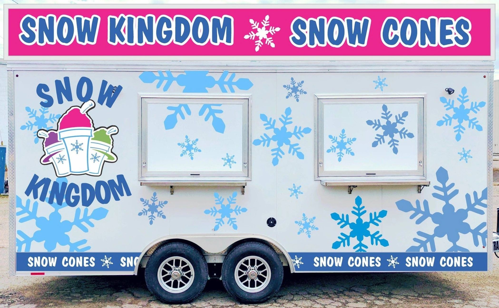 Snow Cones and ice cream sundaes and ice cream nachos