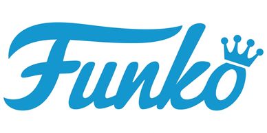 Blue Funko logo with crown.