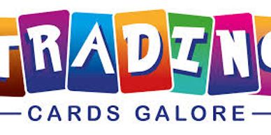 Colorful Trading Cards Galore logo.