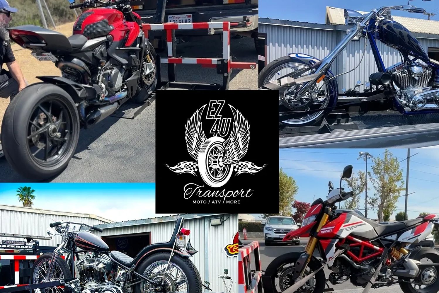 EZ4U Transport is moving motorcycles! We haul sportbikes, cruisers, touring. We deliver