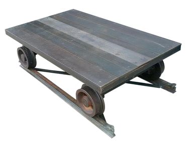 Antique industrial trolley platform cart.
New York Props