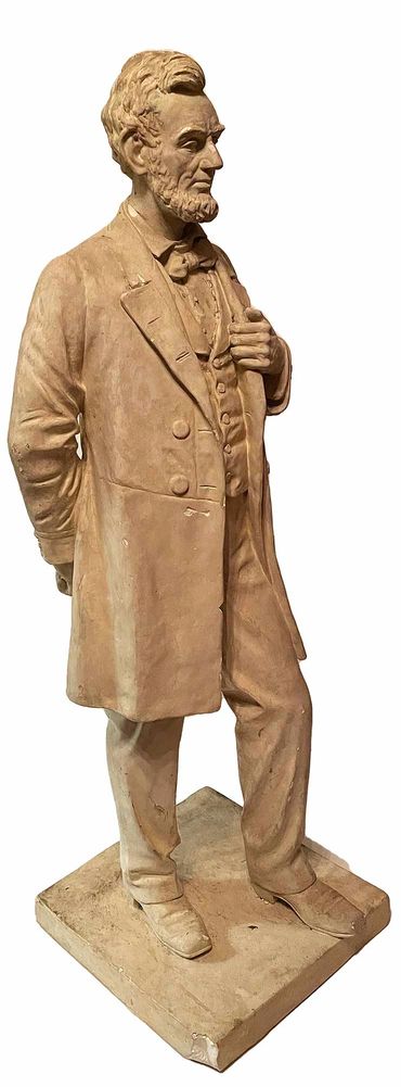 Abe Lincoln, vintage cast statue. NYprops, set, design, film, television.