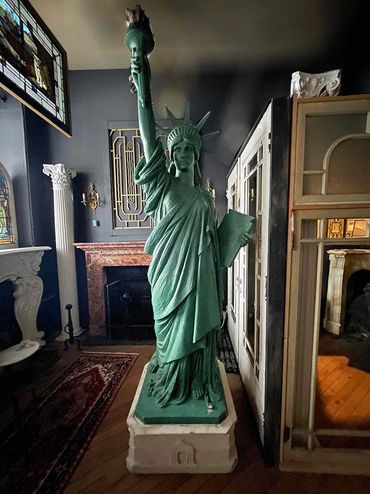 Vintage Statue of Liberty Vintage Cast Sculpture Colbar Art. New York Props
