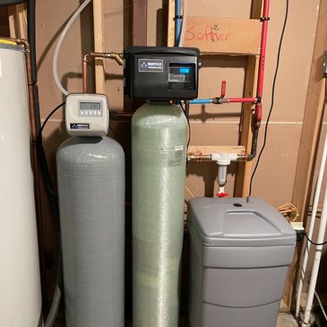 New iron filter and water softener installation